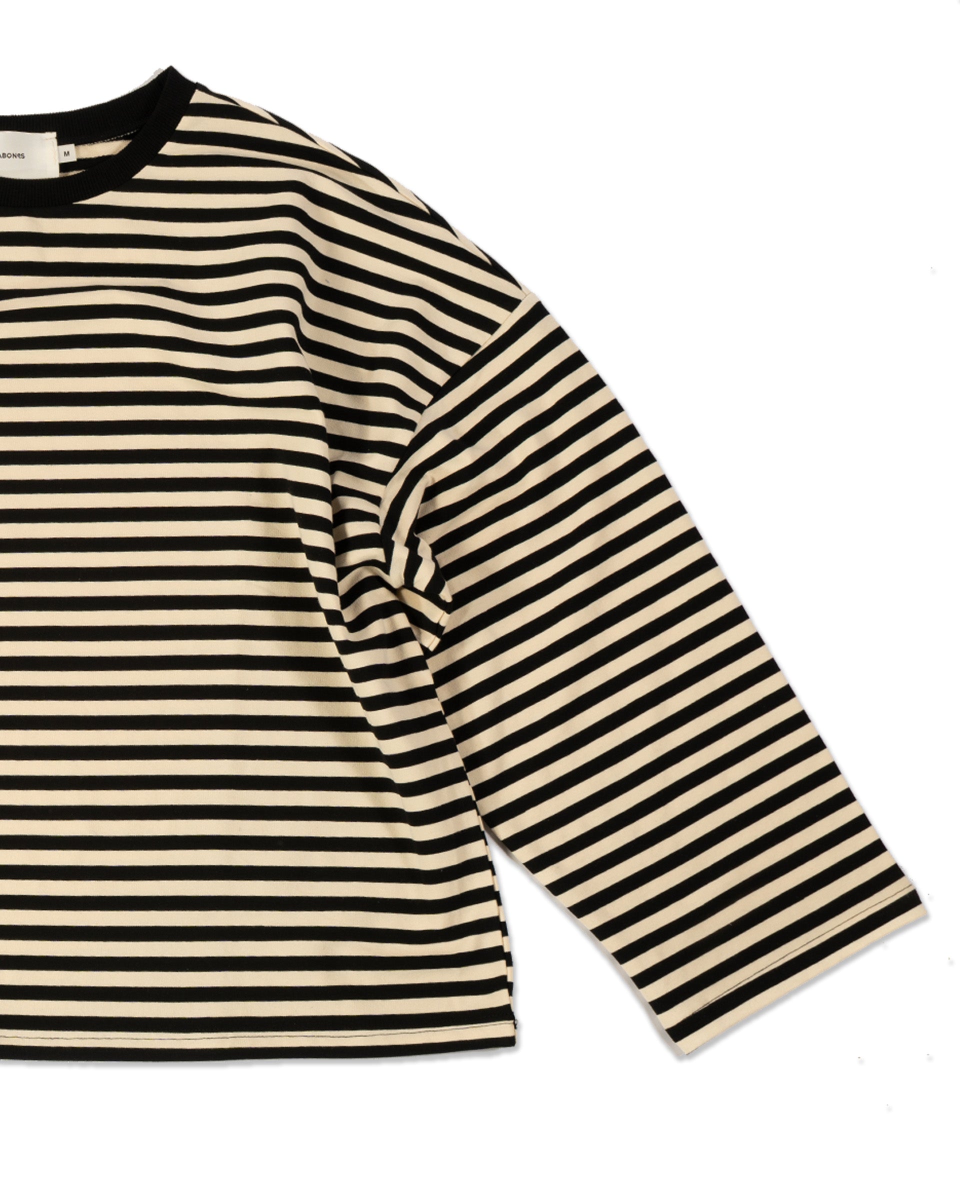 Mod Stripe Tee- Black and Cream