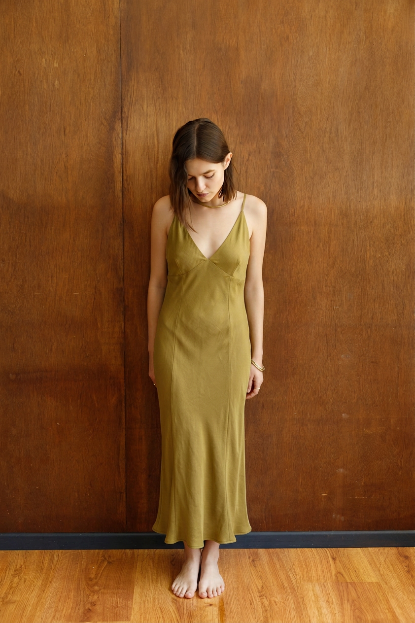 Sunday Slip Dress - Boa Green